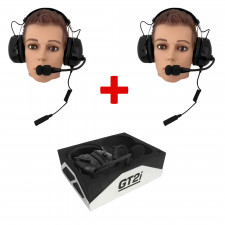 Pack comunicación 2x cascos de enlace GT2i Pro (conexión Stilo) + soporte Kielder® ofrecido
