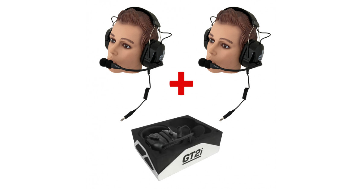 Pacote de comunicação 2 capacetes GT2i Pro link (ligação Peltor) + suporte Kielder® em oferta