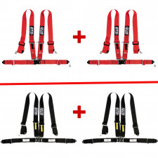 Pack 2x arneses GT2i 4 puntos 3" para berlina