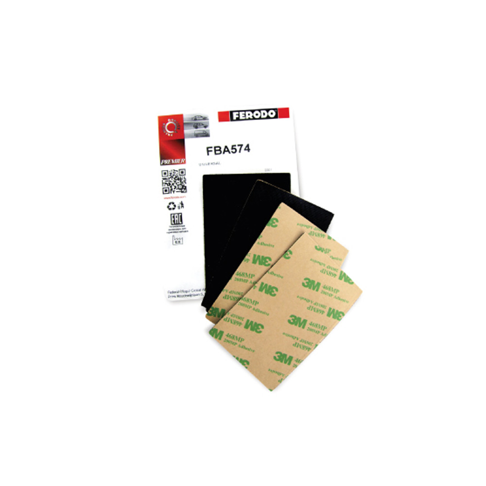 Calços adesivos anti-ruído para pastilhas de travão Ferodo 95x60mm (x4)Array
