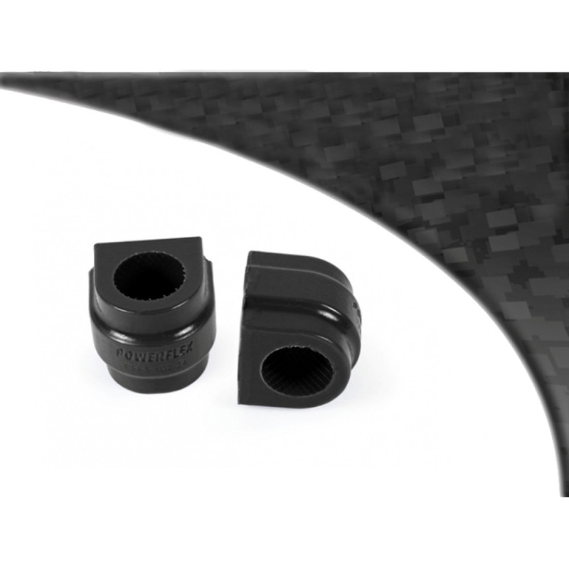 Barra estabilizadora dianteira trapezoidal preta Silent Block Powerflex 24 mm (2 peças)Array