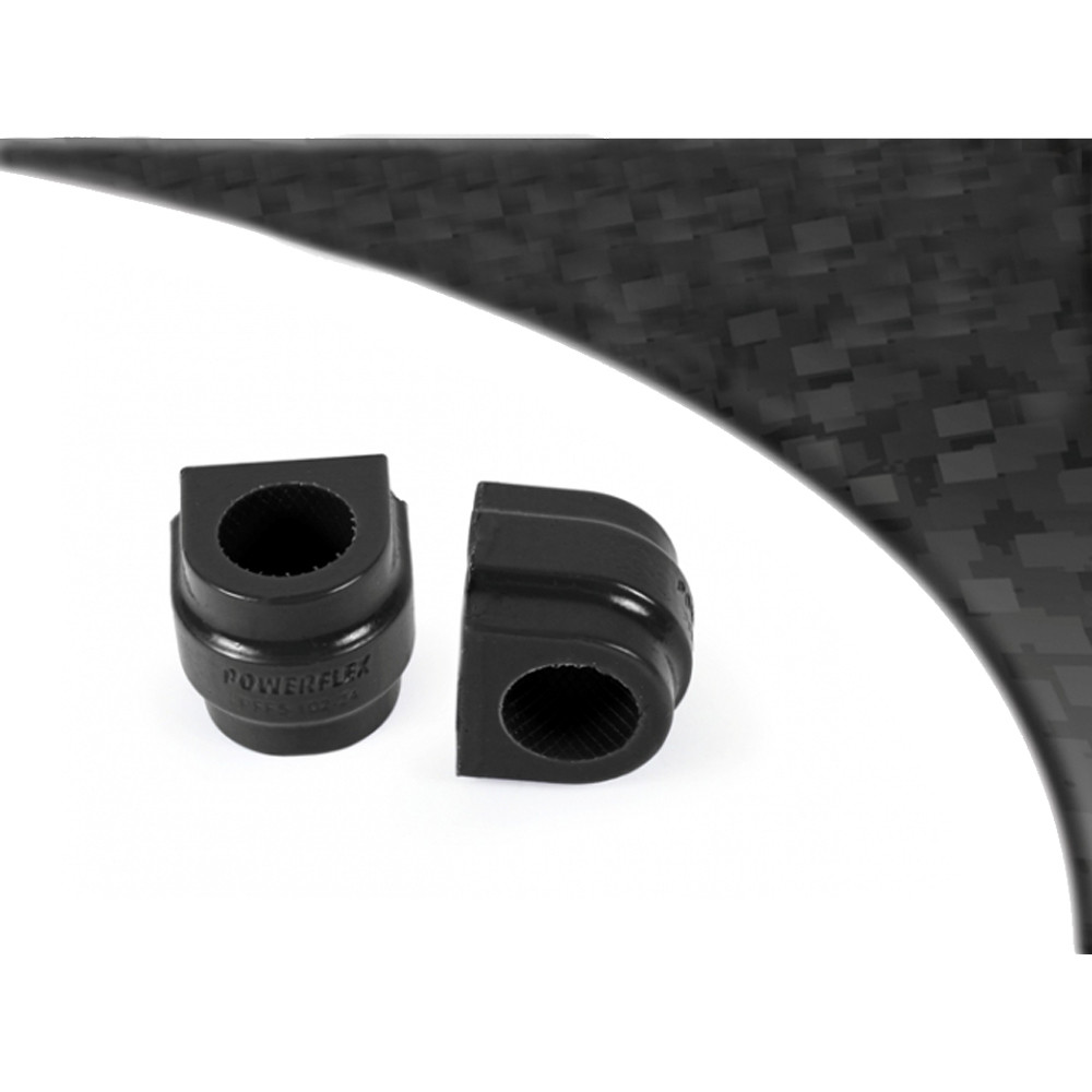 Barra estabilizadora dianteira trapezoidal preta Silent Block Powerflex 24 mm (2 peças)Array