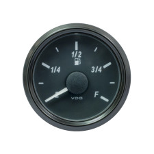 Manómetro nivel de gasolina VDO SingleViu diámetro 52mm fondo negro indicador de palanca 3-90ohm