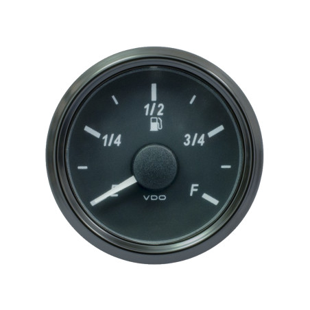 Manómetro nivel de gasolina VDO SingleViu diámetro 52mm fondo negro indicador de palanca 3-90ohm