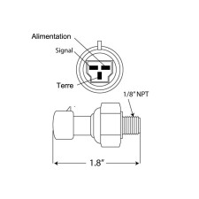 Sensor para manómetro de presión de aceite Prosport