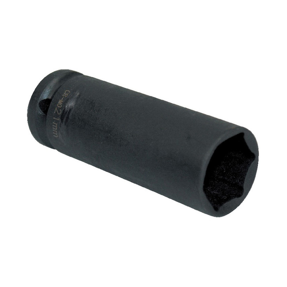 Casquilho de impacto longo em aço de molibdénio cromado 21 mm 78 mm quadrado 1/2'' - GT2i PortugalArray