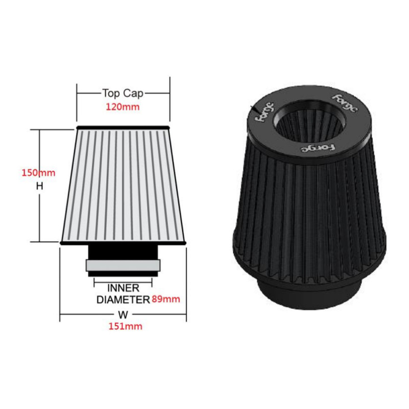 Filtro de substituição Forge para FMINDK37Array