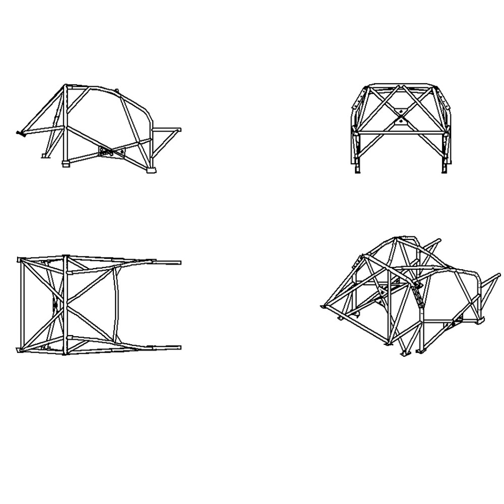 Estructura multipuntos Sparco Citroën C2 VTS 2004-2010 por soldar - GT2i EspañaArray