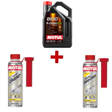 Pack manutención Motul aceite 8100 X-clean EFE + limpiador inyector + manutención inyección diesel