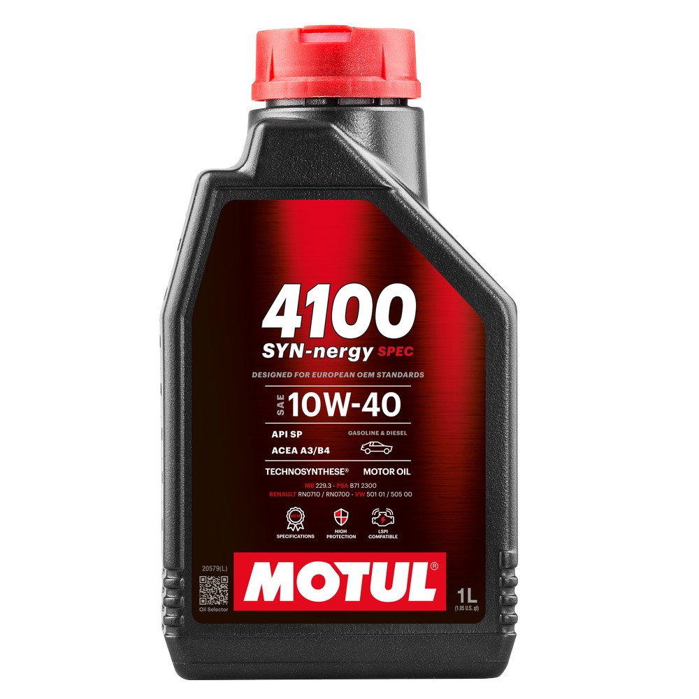 Óleo de motor MOTUL 4100 SYN-NERGY SPEC 10W-40 - lata 1LArray