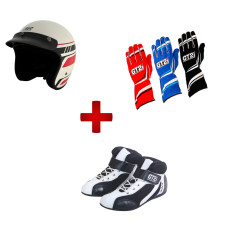 Pack Piloto Trackdays GT2i Casco Club + guantes K-Race + botines K-Race