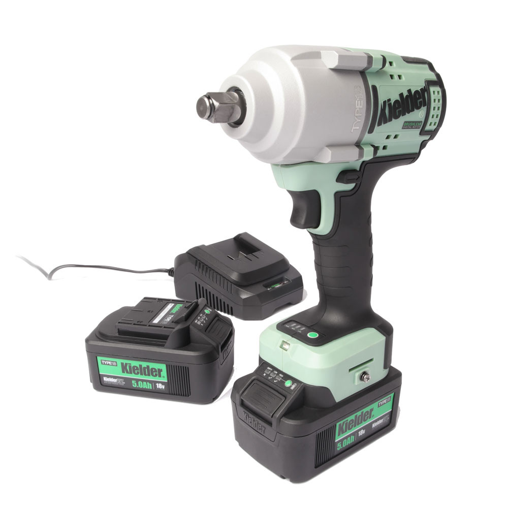 Kit de pistola de impacto KIELDER 1/2" 720Nm 18V + 2 baterías 5.0AhArray
