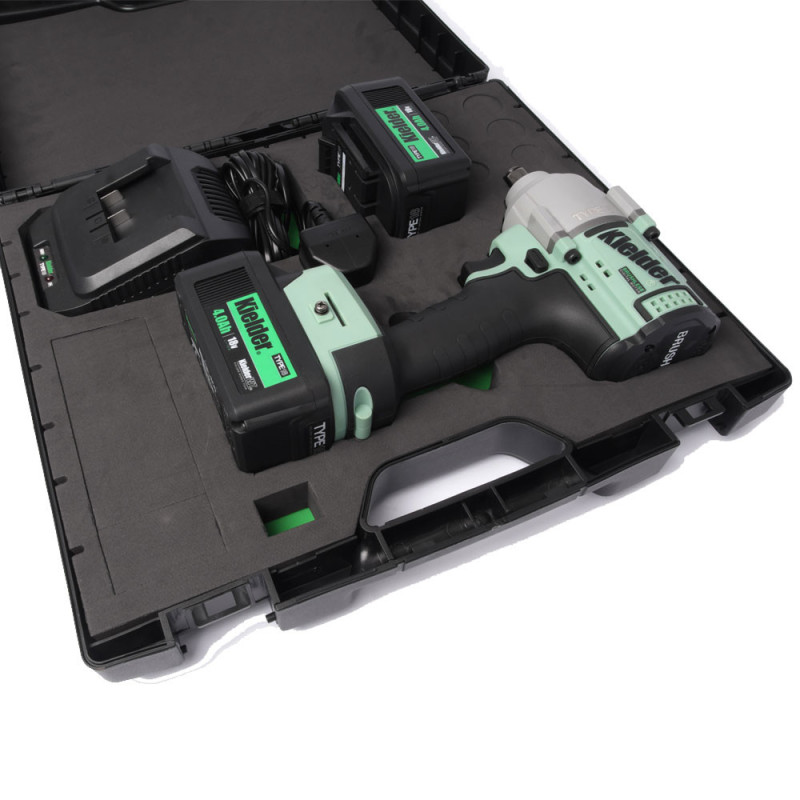 Kit pistola de impacto KIELDER 1/2" 720Nm 18V + 2 baterias 4.0AhArray