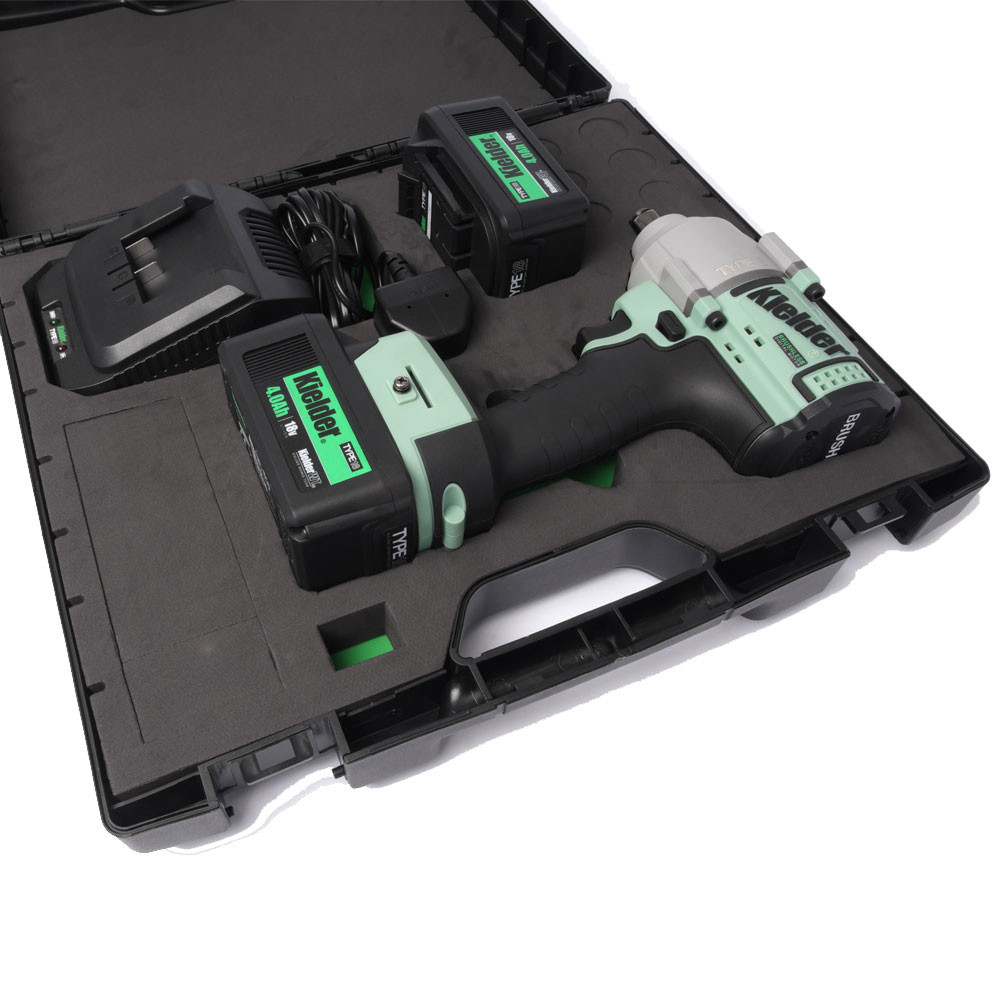 Kit pistola de impacto KIELDER 1/2" 720Nm 18V + 2 baterias 4.0AhArray