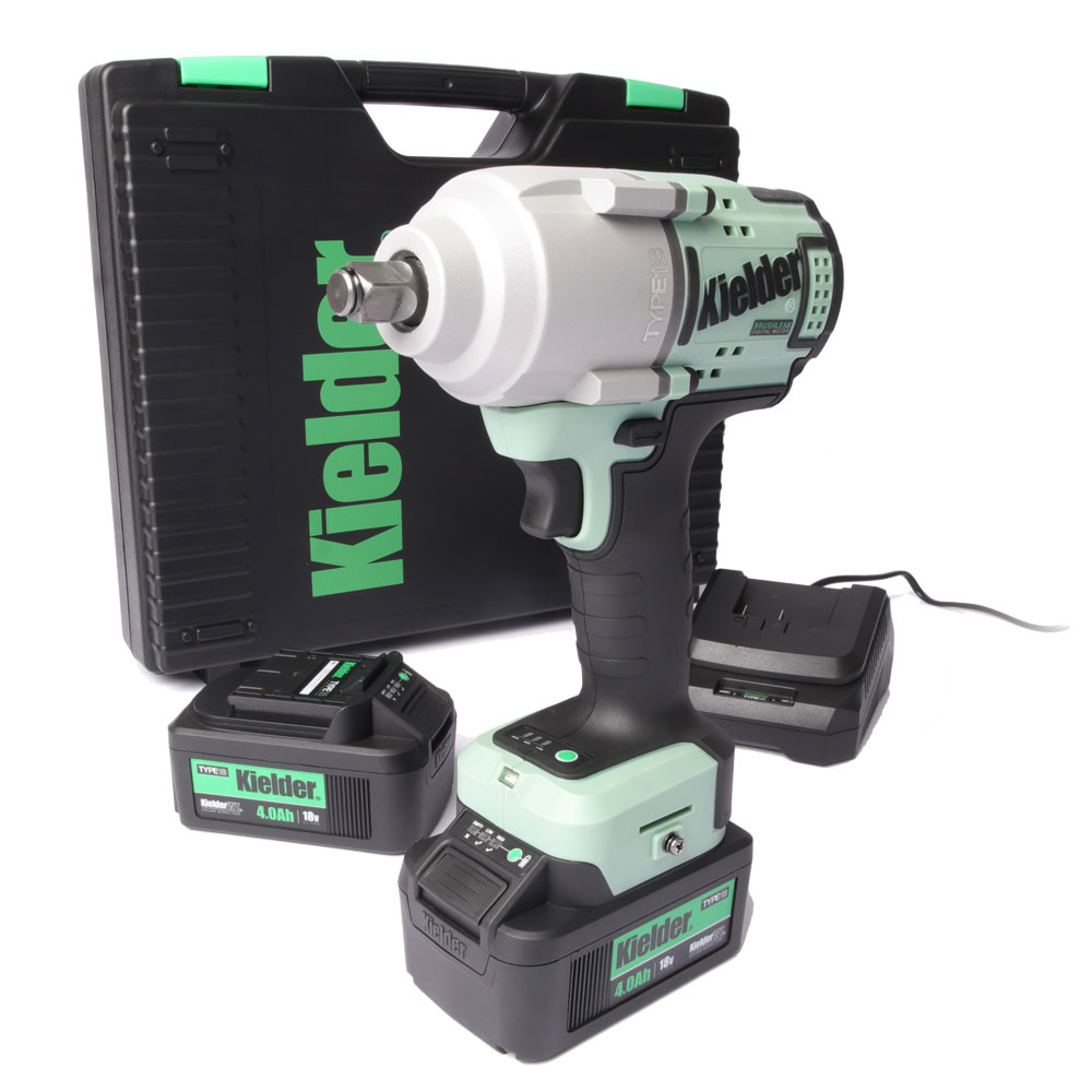 Kit de pistola de impacto KIELDER 1/2" 720Nm 18V + 2 baterías 4.0AhArray