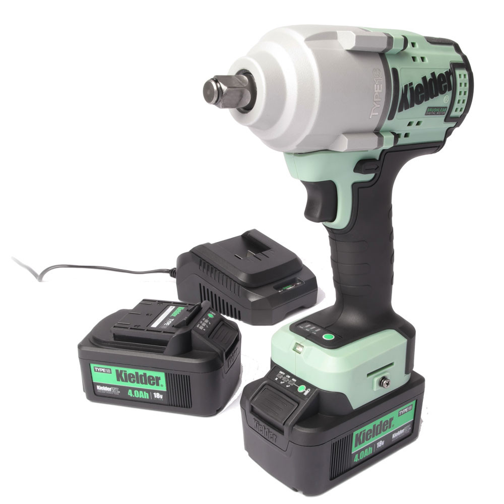 Kit pistola de impacto KIELDER 1/2" 720Nm 18V + 2 baterias 4.0AhArray