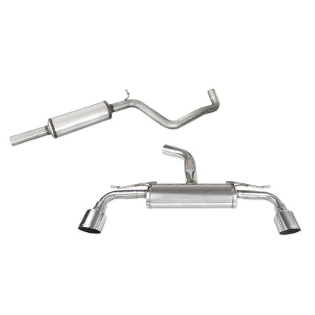 Tubo central com silenciador + silenciador 114mm Racing Inoxcar para Volkswagen Golf 7,5 GTi 2,0 depois de 2017