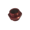 Adaptador bomba manual BSP 1x11 macho - UN 1-1/4x16 macho aluminio rojo