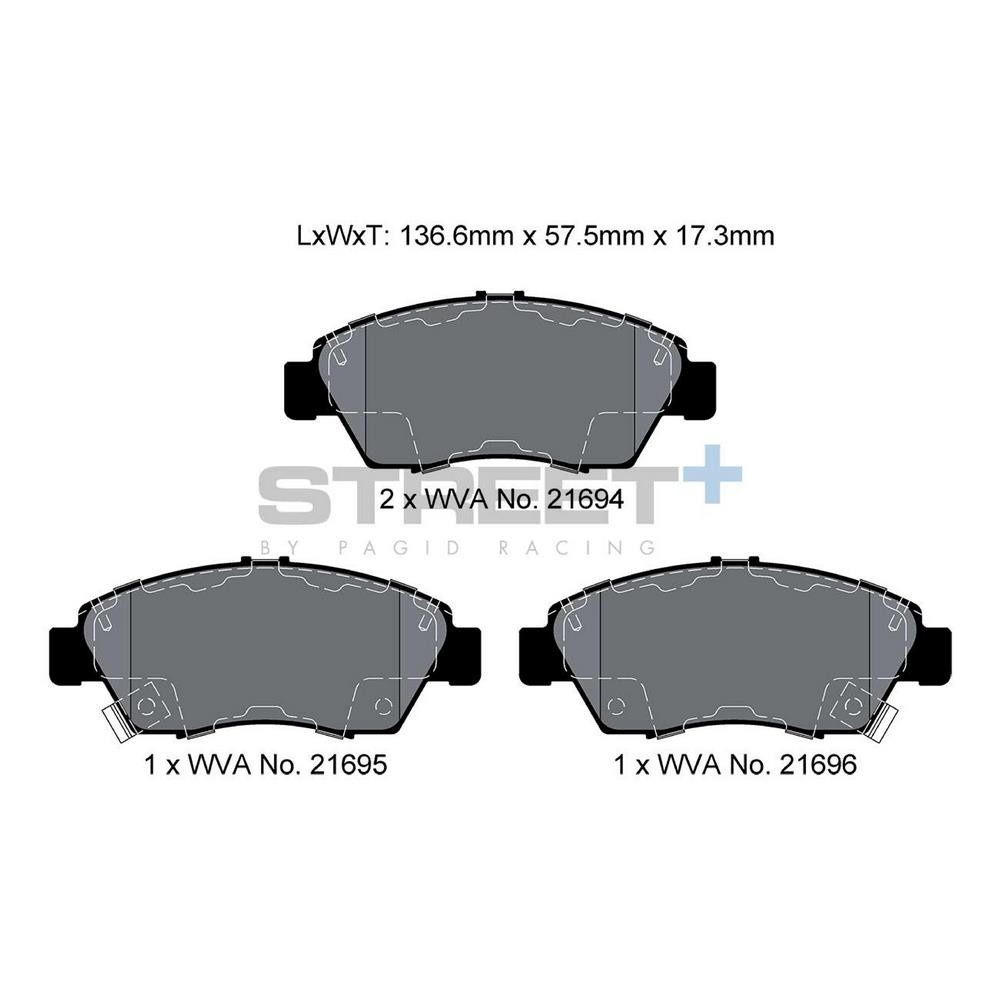Pastilhas de travão Pagid T8006 Street+Array