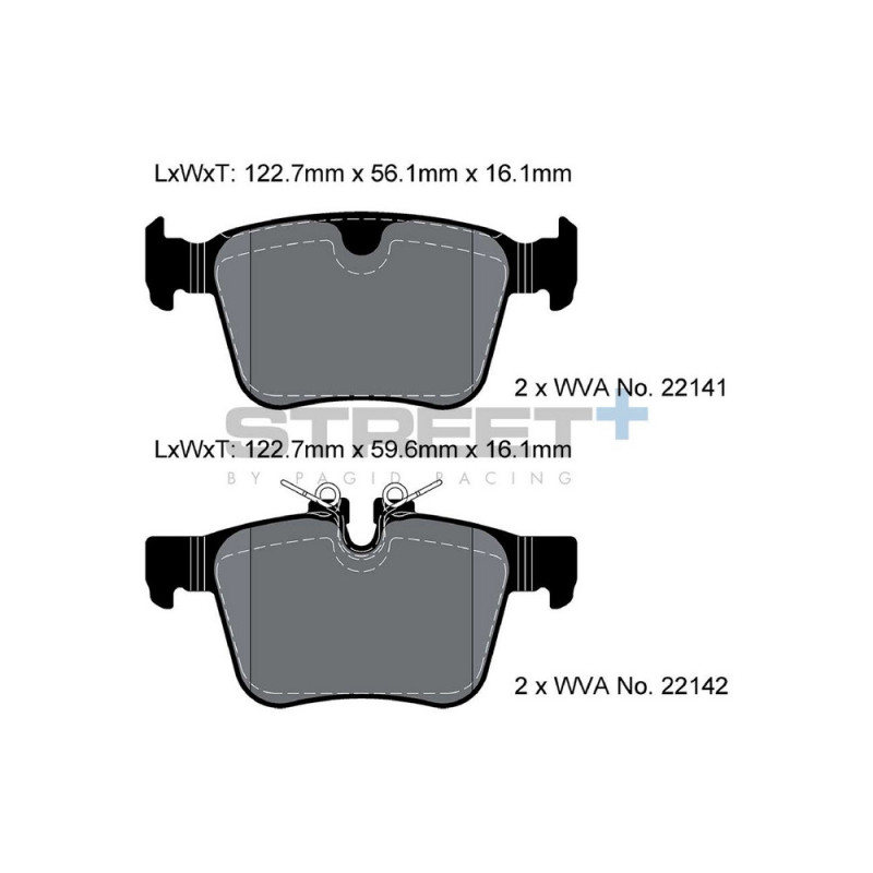 Pastillas de freno Pagid T8012 Street+Array