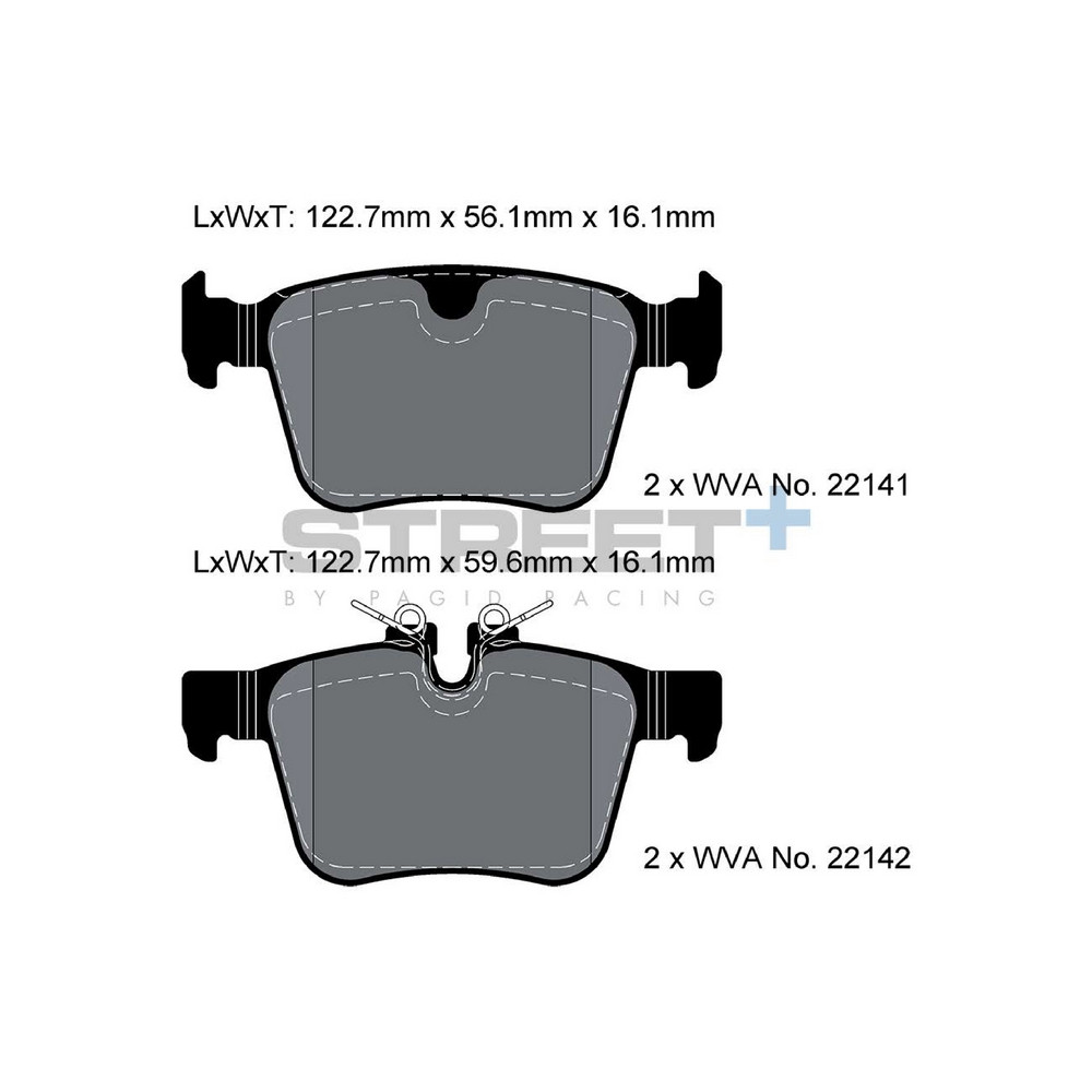 Pastillas de freno Pagid T8012 Street+Array