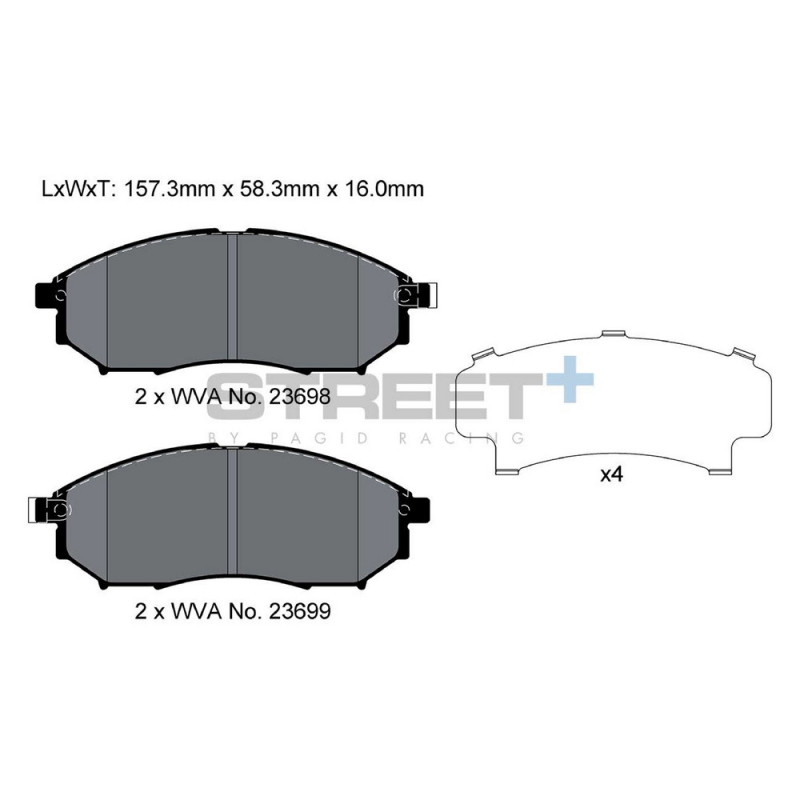 Pastilhas de travão Pagid T8040 Street+Array