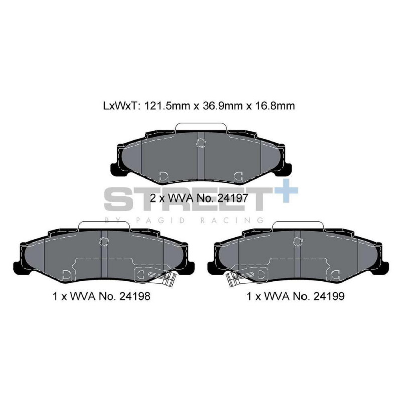 Pastilhas de travão Pagid T8063 Street+Array