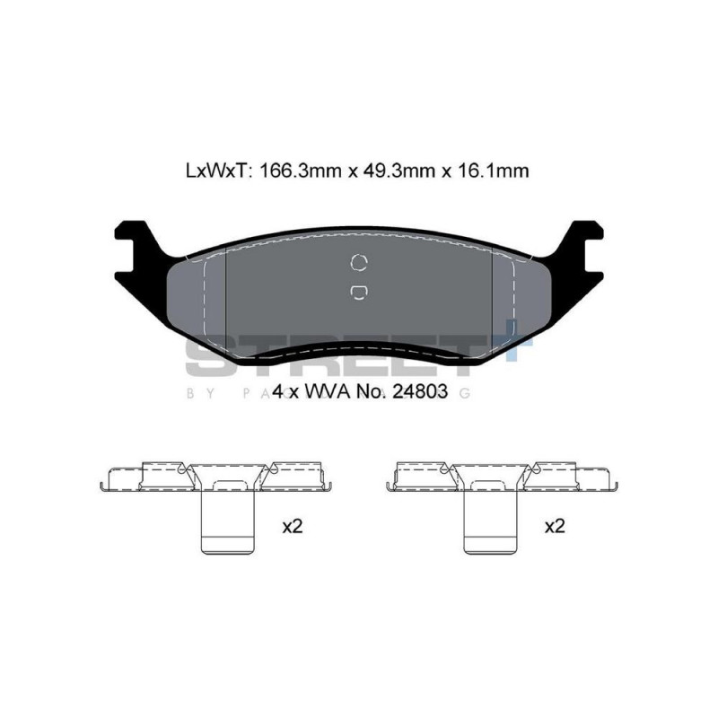 Pastilhas de travão Pagid T8137 Street+Array