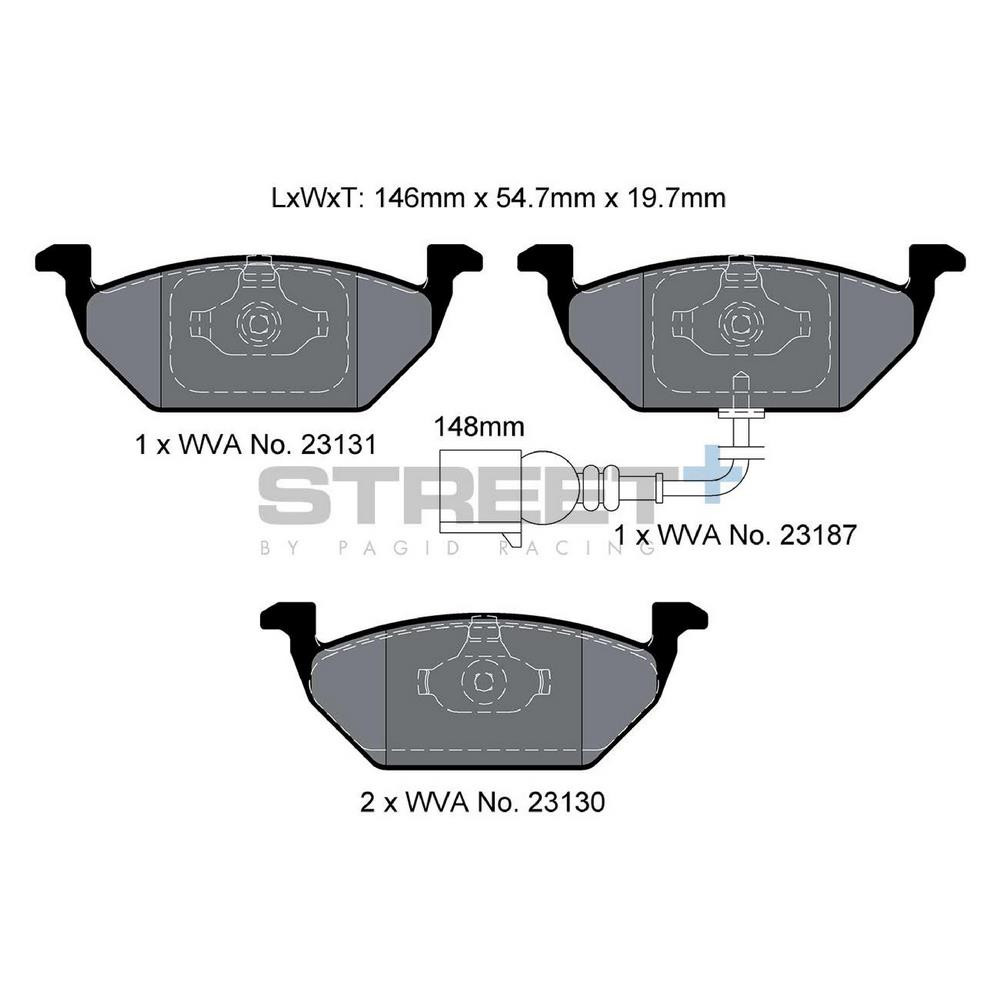 Pastilhas de travão Pagid T8164 Street+Array