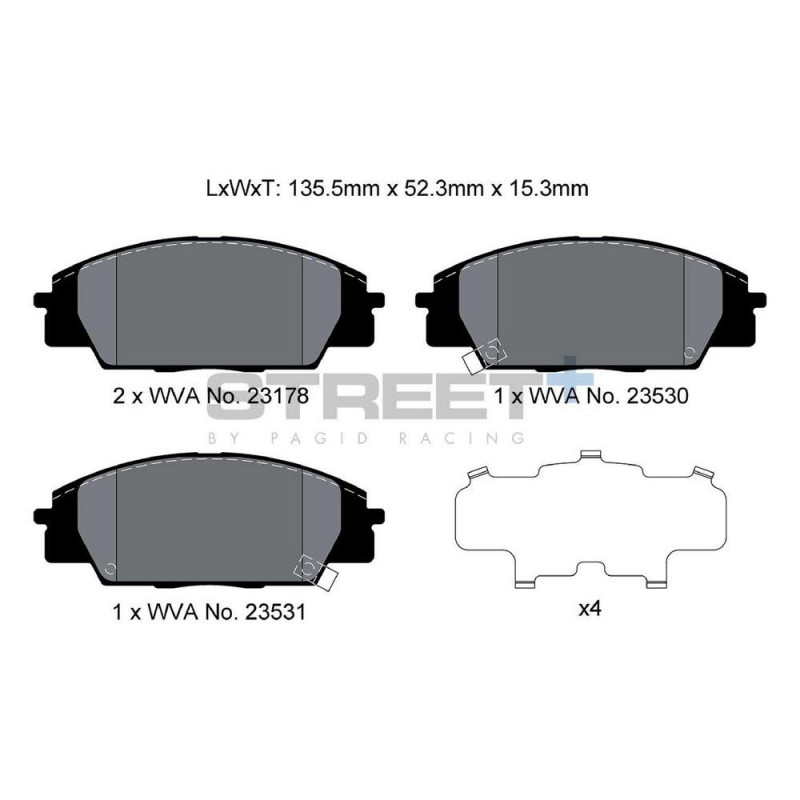 Pastillas de freno Pagid T8166 Street+Array
