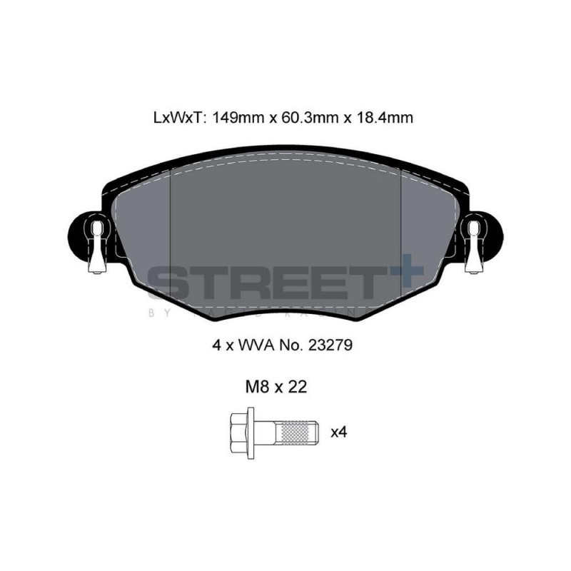 Pastilhas de travão Pagid T8167 Street+Array