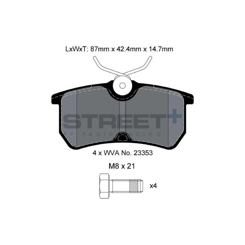 Pastilhas de travão Pagid T8170 Street+Array