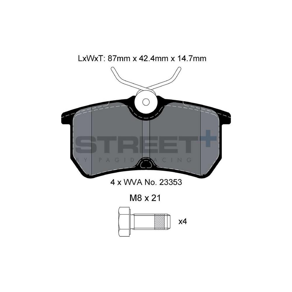 Pastilhas de travão Pagid T8170 Street+Array