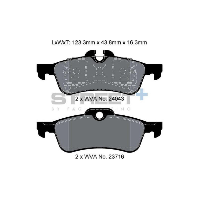 Pastilhas de travão Pagid T8184 Street+Array