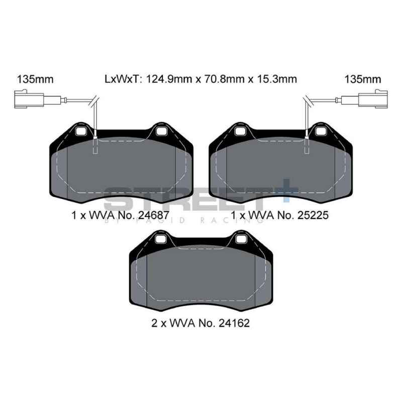 Pastillas de freno Pagid T8190 Street+Array
