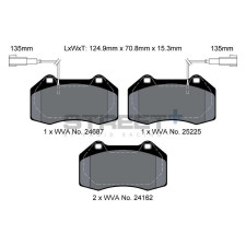 Pastilhas de travão Pagid T8190 Street+