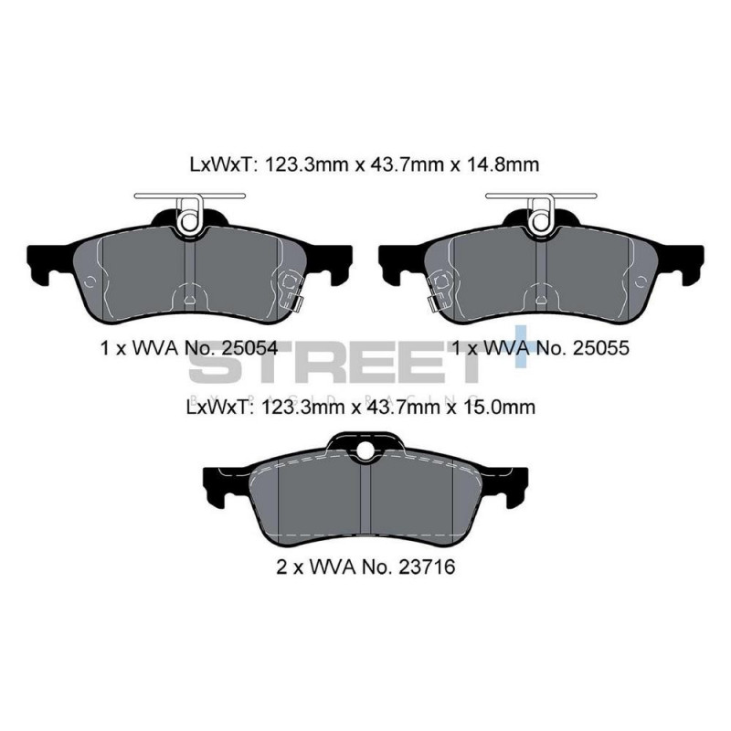 Pastilhas de travão Pagid T8196 Street+Array