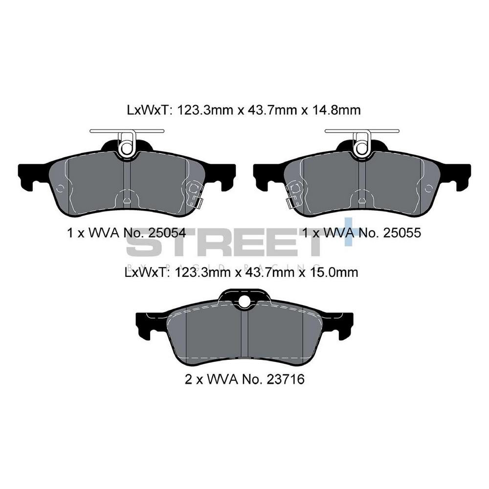 Pastilhas de travão Pagid T8196 Street+Array