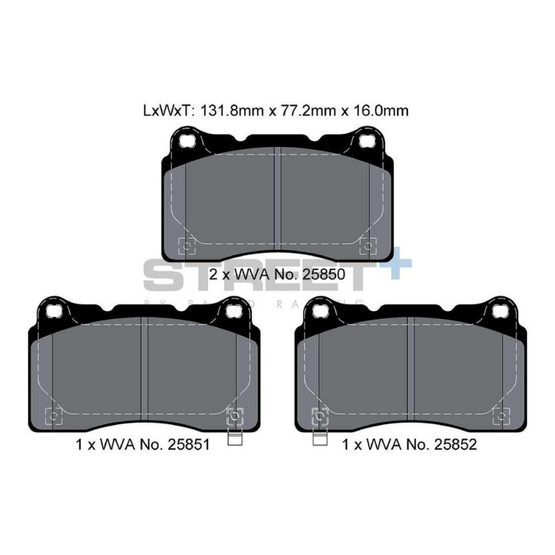 Pastilhas de travão Pagid T8200 Street+Array