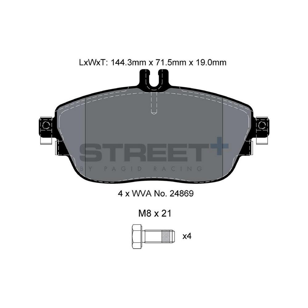 Pastillas de freno Pagid T8215 Street+Array