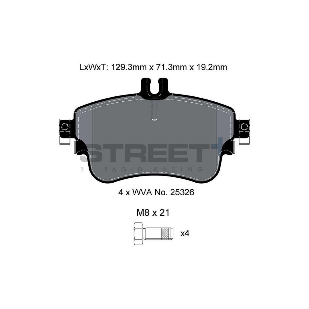 Pastillas de freno Pagid T8216 Street+Array