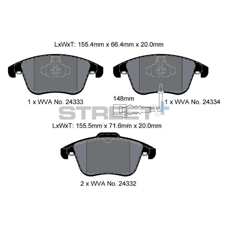 Pastillas de freno Pagid T8219 Street+Array