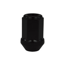 Porca EVO Corse aço galvanizado preto 2x125 chave 19 cone 60° L34mm aberta
