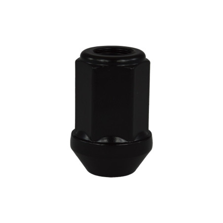 Porca EVO Corse aço galvanizado preto 2x125 chave 19 cone 60° L34mm aberta