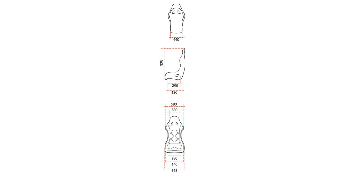 Baquet GT2i FIA Race-02L -V2 Fiber GT2iArray