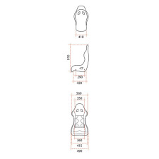 Baquet GT2i FIA Race-02M Skai -V2- Fibra GT2i