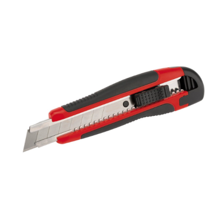Draper Tools 18mm cúter retráctil de empuñadura blanda
