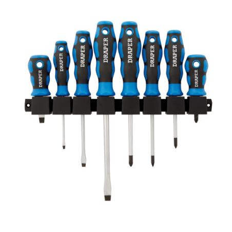 Draper Tools juego de destornilladores de agarre suave (8 piezas)