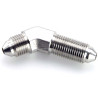 Adaptador de anteparo macho/macho de 45° Dash3/Dash3 - Aço 3/8x24JIC