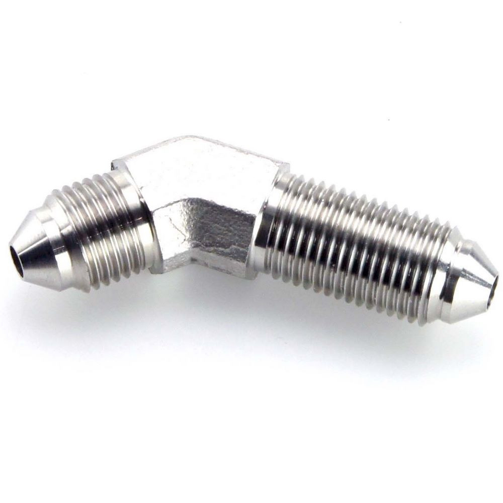Adaptador de anteparo macho/macho de 45° Dash3/Dash3 - Aço 3/8x24JICArray